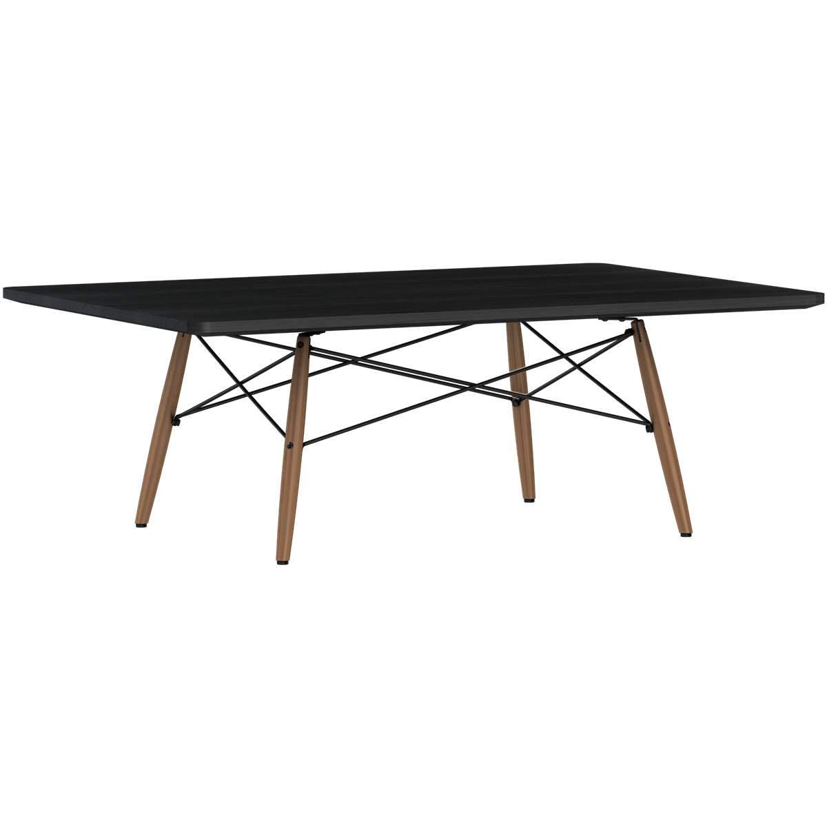 Eames Rectangular Dowel Leg Coffee Table Coffee Tables herman miller Ebony Walnut +$30.00 Black