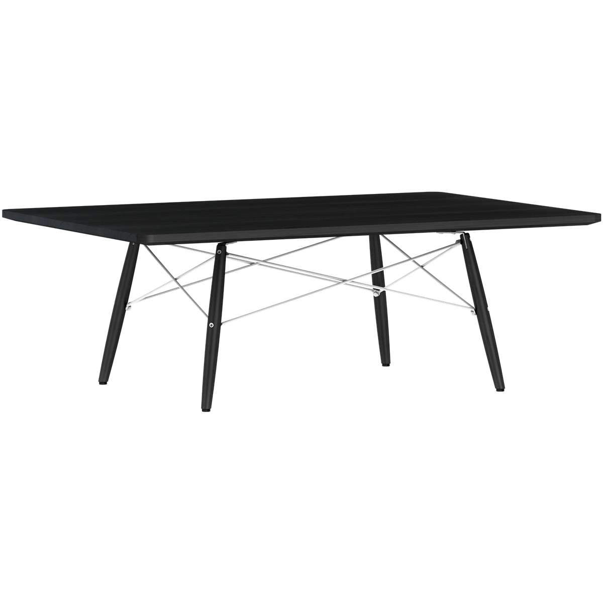 Eames Rectangular Dowel Leg Coffee Table Coffee Tables herman miller Ebony Ebony +$30.00 White