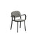 Emeco 1 Inch Upholstered Armchair Armchair Emeco Dark Powder Coated Aluminum Kvadrat Divina Melange 0120 