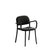 Emeco 1 Inch Upholstered Armchair Armchair Emeco Dark Powder Coated Aluminum Leather Spinneybeck Volo BLCK - Black 