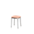 Emeco 1 Inch Upholstered Small Stool Stools Emeco Hand Brushed Aluminum Maharam Mode Blush 021 