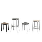 Emeco 1 Inch Upholstered Small Stool Stools Emeco 