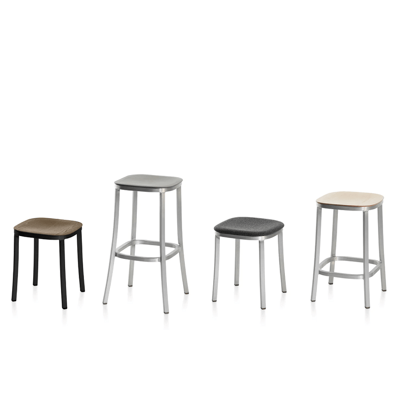 Emeco 1 Inch Upholstered Small Stool Stools Emeco 