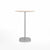 Emeco 2 Inch Flat Base Bar Height Table - Round Top Coffee table Emeco Table Top 30" Brushed Aluminum Ash Wood