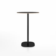 Emeco 2 Inch Flat Base Bar Height Table - Round Top Coffee table Emeco Table Top 30" Black Powder Coated Aluminum Black Laminate Plywood
