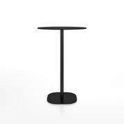Emeco 2 Inch Flat Base Bar Height Table - Round Top Coffee table Emeco Table Top 30" Black Powder Coated Aluminum Black HPL