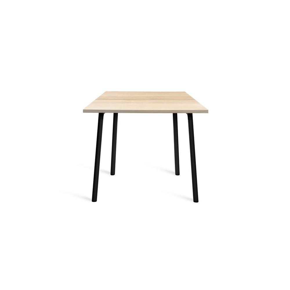 Emeco Run Table 32" table Emeco Black Powder Coated Frame - Accoya Top Finish 