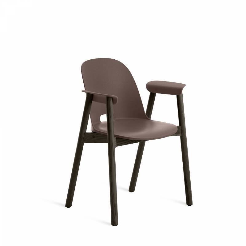 Emeco Alfi Armchair Chairs Emeco DARK BROWN DARK WOOD 