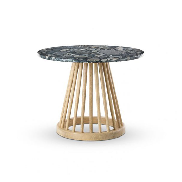 Fan Table Tables Tom Dixon Natural Oak Pebble Marble Small: 23.6" Diameter