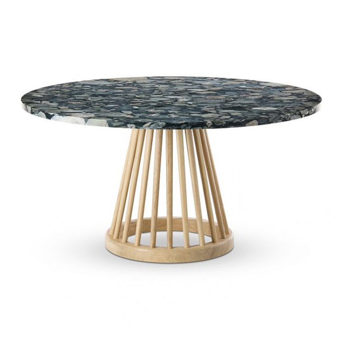 Fan Table Tables Tom Dixon Natural Oak Pebble Marble Large: 35.4&quot; Diameter