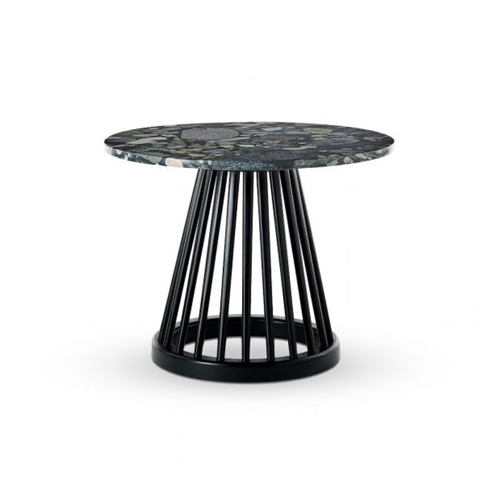 Fan Table Tables Tom Dixon Black Birch Pebble Marble Small: 23.6" Diameter