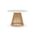 Fan Table Tables Tom Dixon Natural Oak White Marble Small: 23.6" Diameter