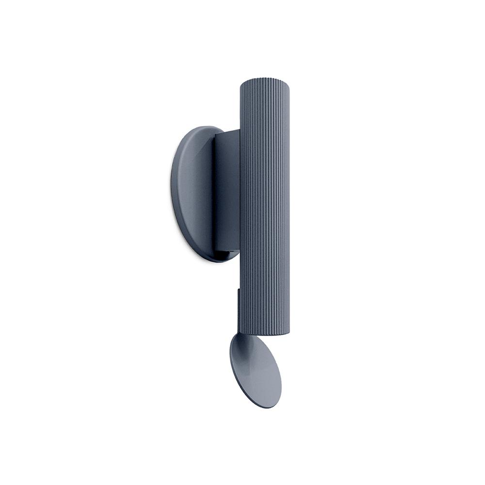 Flauta Indoor Wall Sconce Wall Sconce Flos Riga 8.9&quot; Anodized Blue Steel