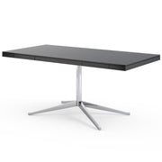 Florence Knoll Model 2485 Executive Desk Desk's Knoll Polished Chrome Ebonized Oak 