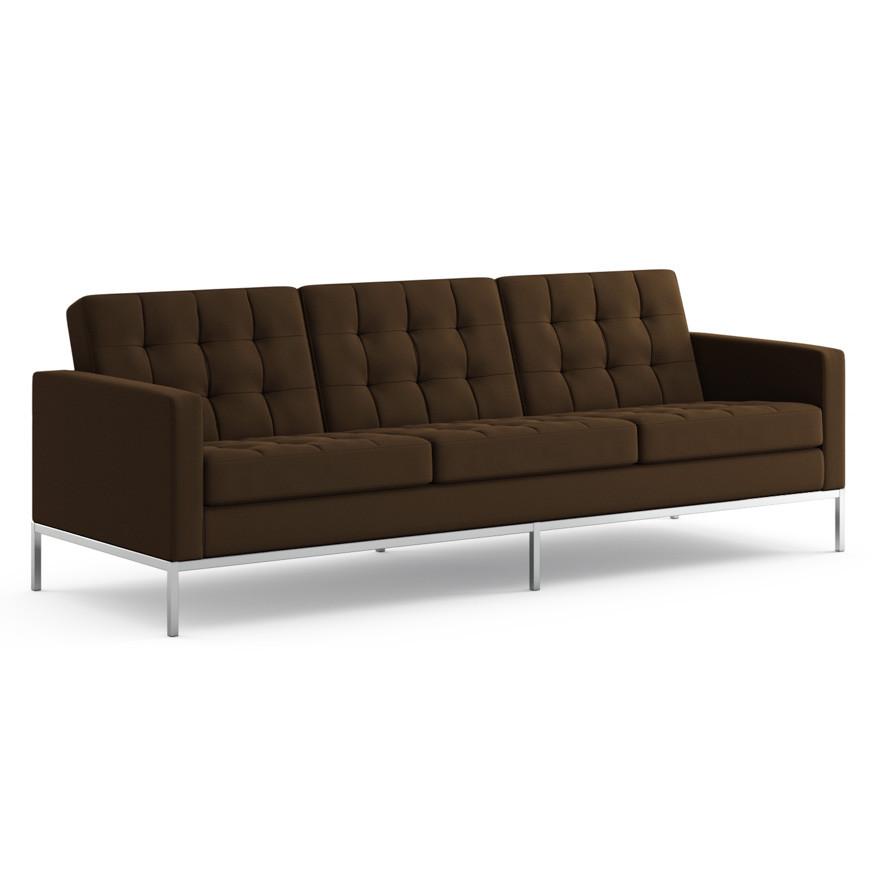 Florence Knoll Sofa Sofa Knoll Ultrasuede - Brownstone 