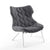 Foliage Lounge Chair lounge chair Kartell white legs trevira - grey (C) 