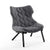 Foliage Lounge Chair lounge chair Kartell black Legs trevira - grey (C) 