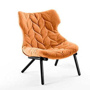 Foliage Lounge Chair lounge chair Kartell black Legs trevira - orange (B) 