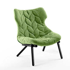 Foliage Lounge Chair lounge chair Kartell black Legs trevira - green (D) 
