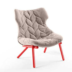 Foliage Lounge Chair lounge chair Kartell red legs trevira - beige (A) 