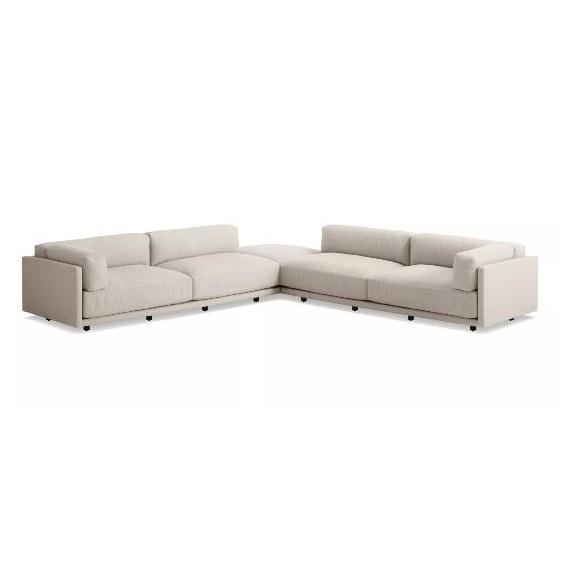 Sunday Backless L Sectional Sofa Sofa BluDot SANFORD LINEN 