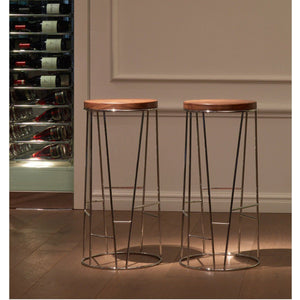 Forest Stool With Wood Seat bar seating Bernhardt Design 