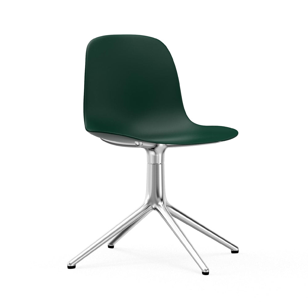 Form 4-Legged Swivel Chair Chairs Normann Copenhagen Aluminum Green 