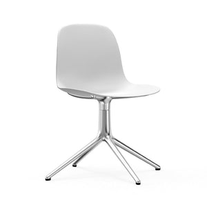 Form 4-Legged Swivel Chair Chairs Normann Copenhagen Aluminum White 