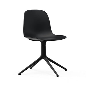 Form 4-Legged Swivel Chair Chairs Normann Copenhagen Black Aluminum Black 