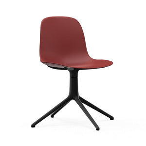 Form 4-Legged Swivel Chair Chairs Normann Copenhagen Black Aluminum Red 