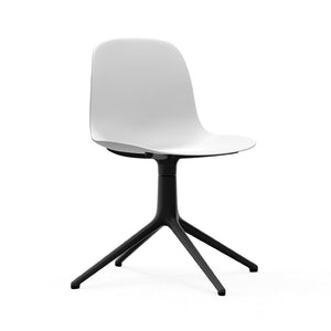 Form 4-Legged Swivel Chair Chairs Normann Copenhagen Black Aluminum White 