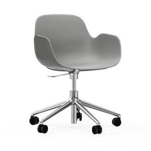 Form Armchair Swivel 5W Gaslift Chairs Normann Copenhagen Aluminum Grey 