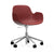 Form Armchair Swivel 5W Gaslift Chairs Normann Copenhagen Aluminum Red 