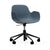 Form Armchair Swivel 5W Gaslift Chairs Normann Copenhagen Black Aluminum Blue 