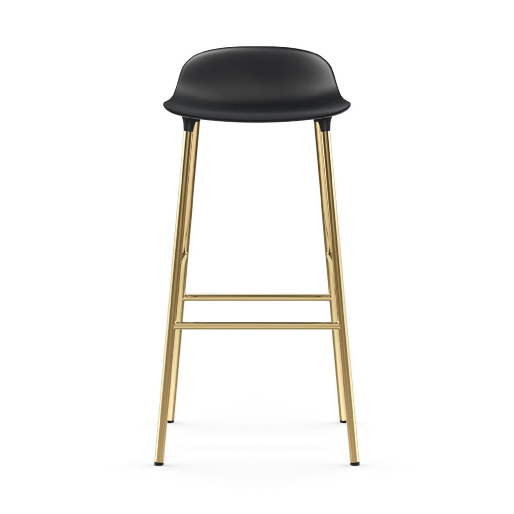 Form Bar/Counter Stool Stools Normann Copenhagen Bar Height: 29.5" Black Brass +$105.00