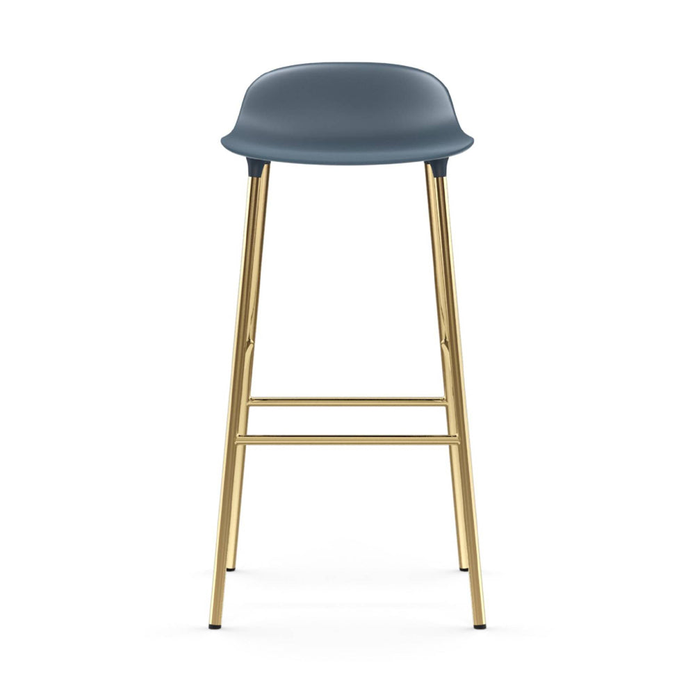 Form Bar/Counter Stool Stools Normann Copenhagen Counter Height: 25.5" Blue Brass +$105.00