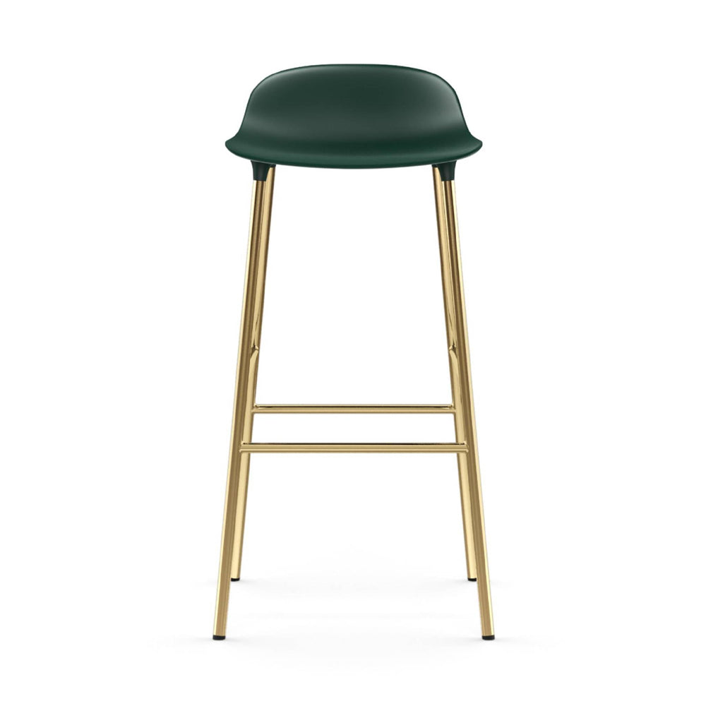 Form Bar/Counter Stool Stools Normann Copenhagen Bar Height: 29.5" Green Brass +$105.00