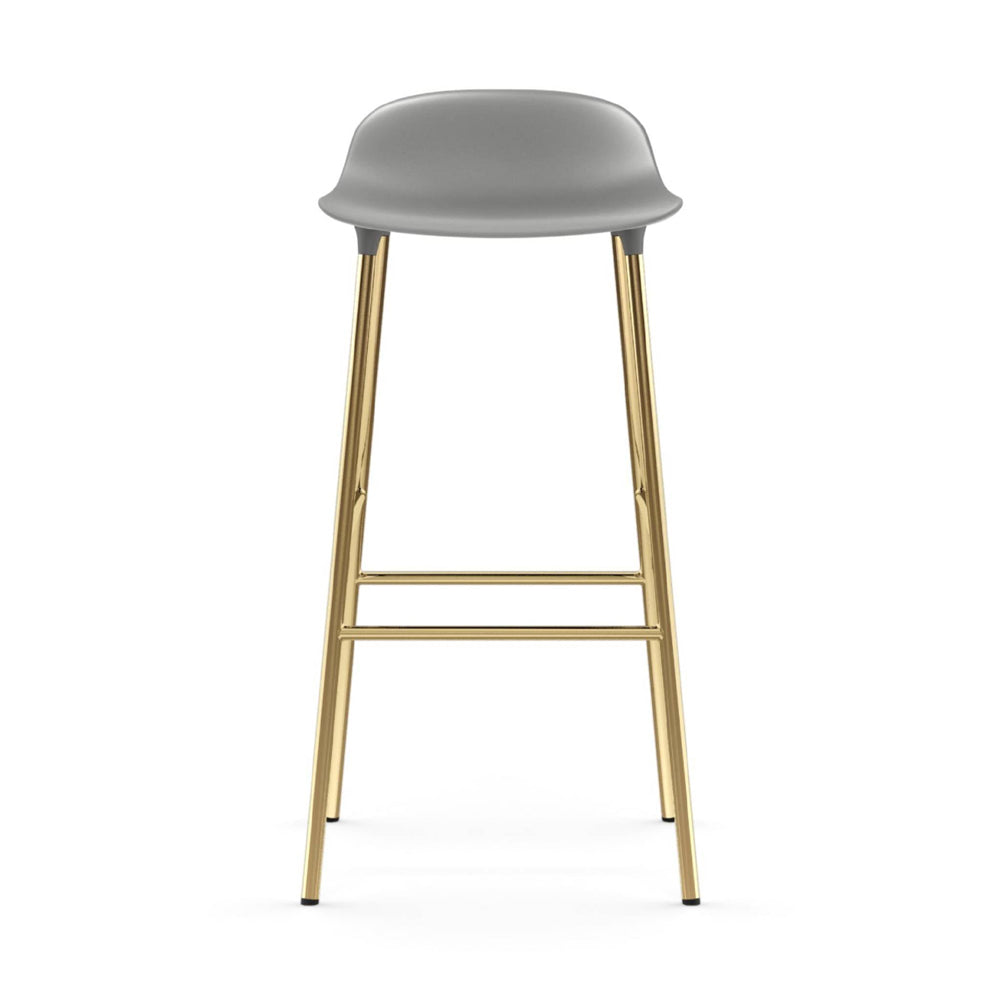 Form Bar/Counter Stool Stools Normann Copenhagen Bar Height: 29.5" Grey Brass +$105.00