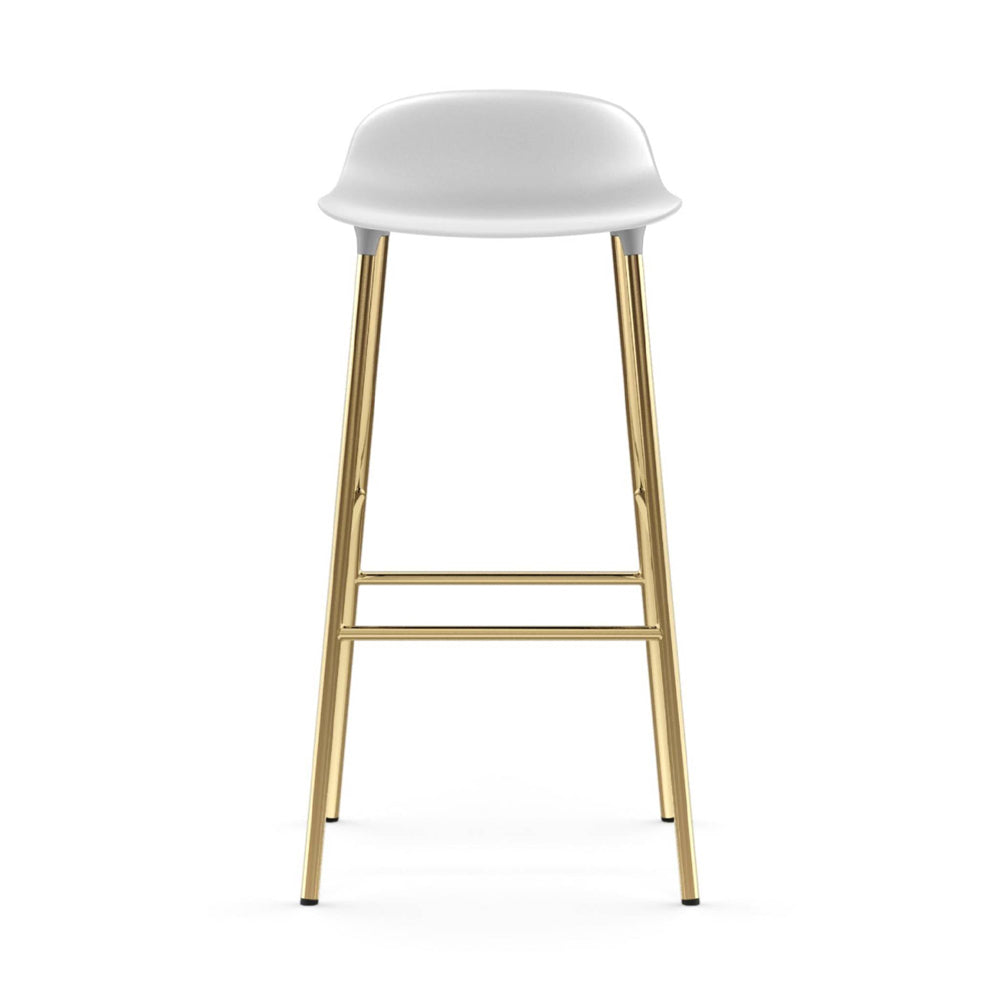 Form Bar/Counter Stool Stools Normann Copenhagen Bar Height: 29.5" White Brass +$105.00