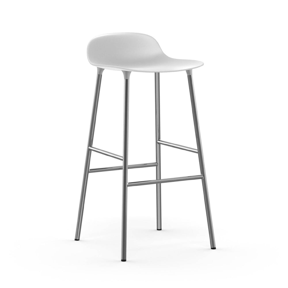 Form Bar/Counter Stool Stools Normann Copenhagen Bar Height: 29.5" White Chrome