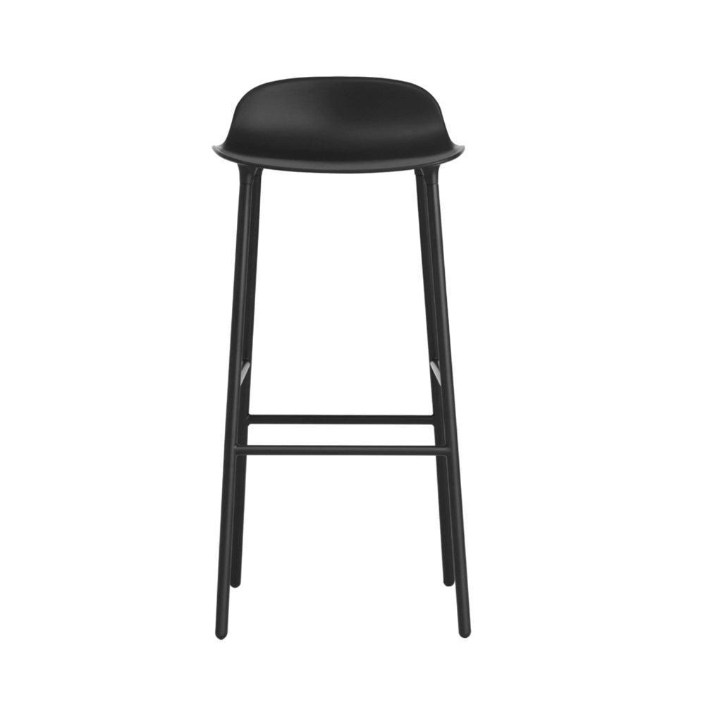 Form Bar/Counter Stool Stools Normann Copenhagen Bar Height: 29.5" Black Steel