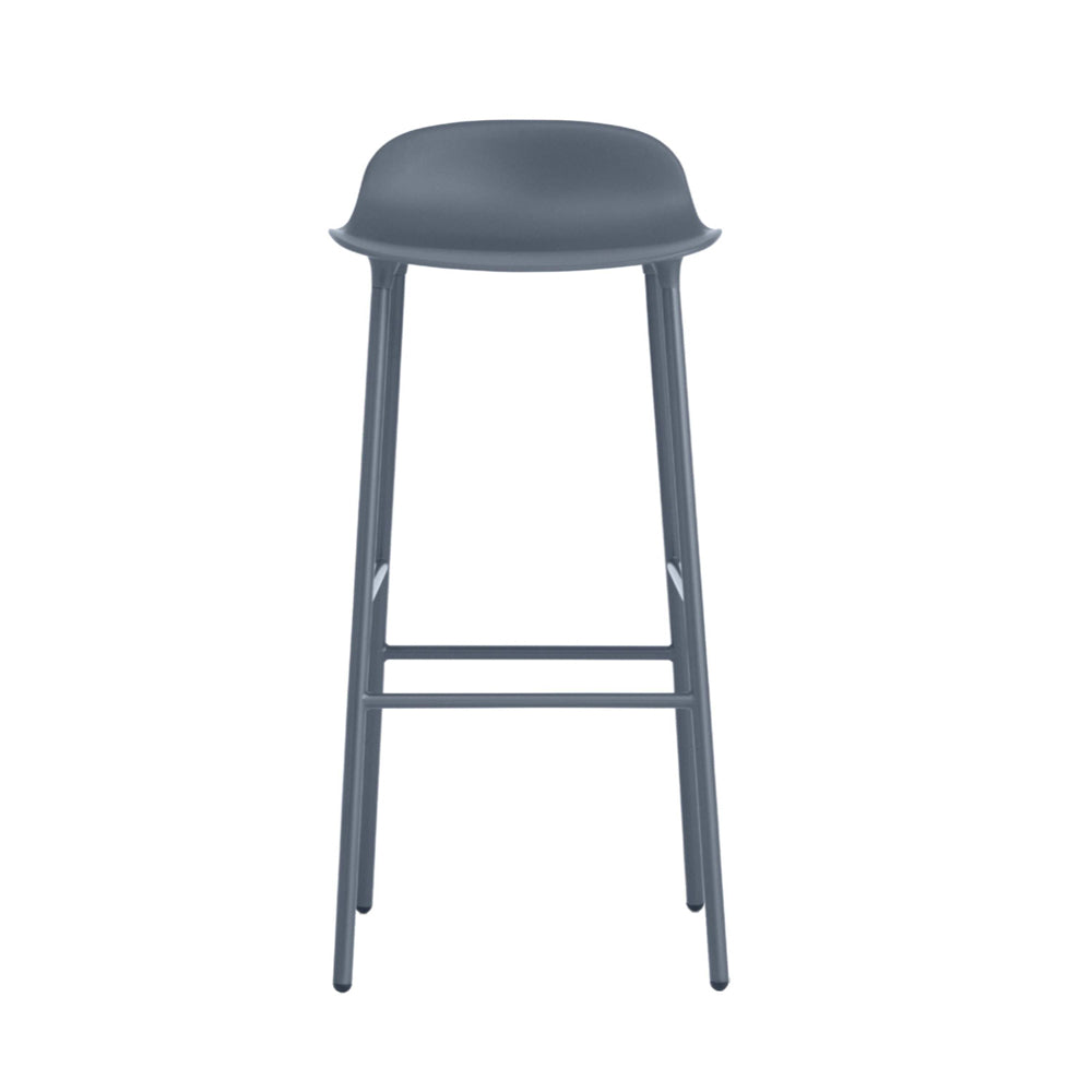 Form Bar/Counter Stool Stools Normann Copenhagen Bar Height: 29.5" Blue Steel