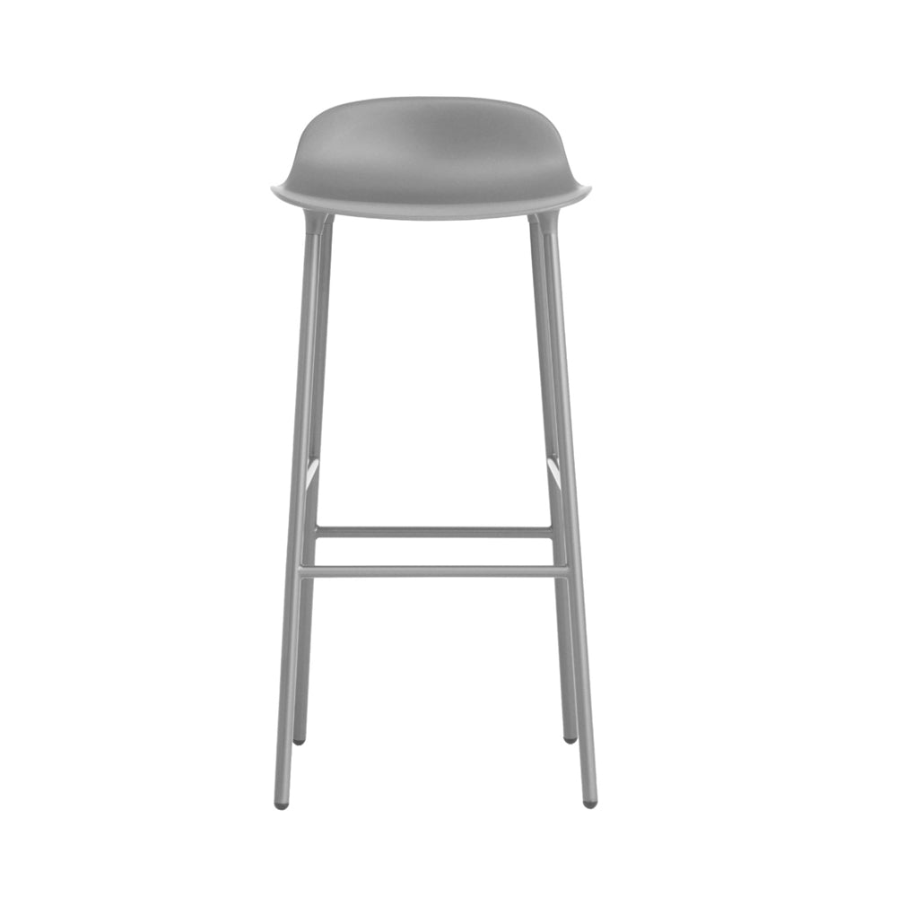 Form Bar/Counter Stool Stools Normann Copenhagen Bar Height: 29.5" Grey Steel