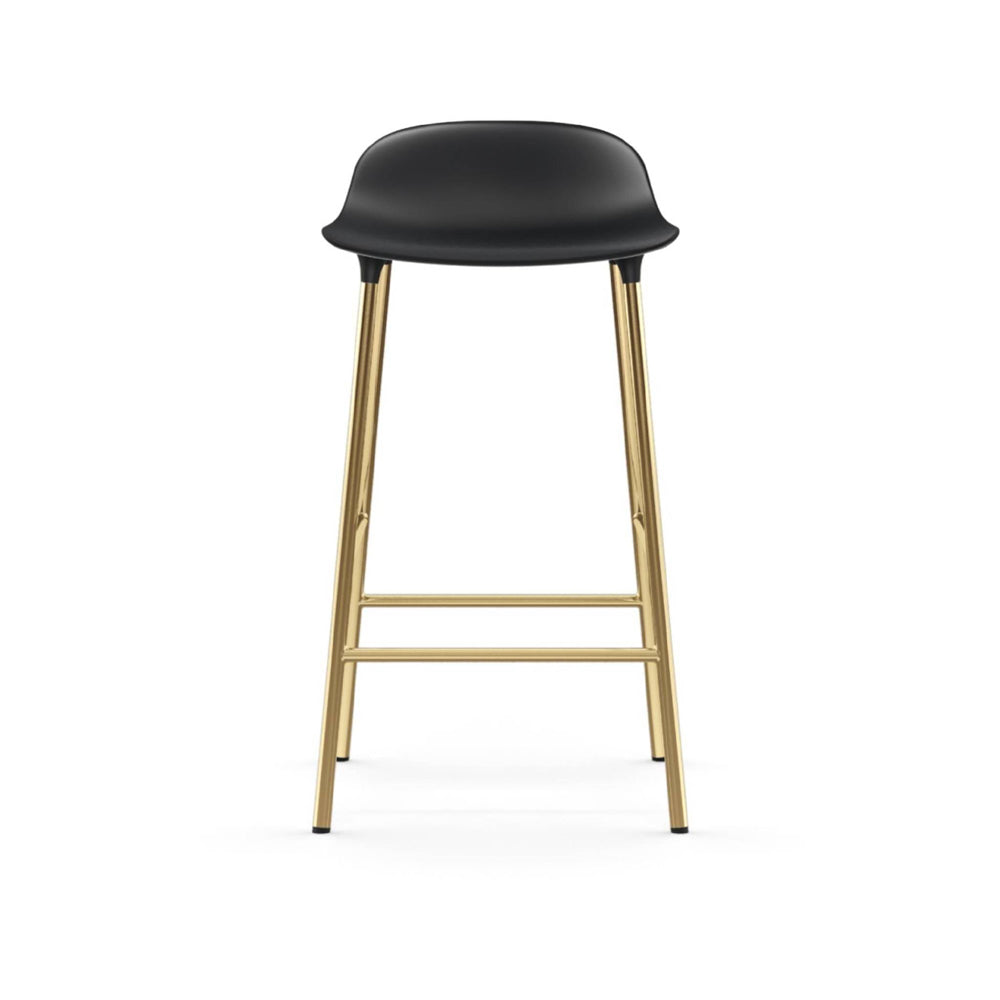 Form Bar/Counter Stool Stools Normann Copenhagen Counter Height: 25.5" Black Brass +$105.00