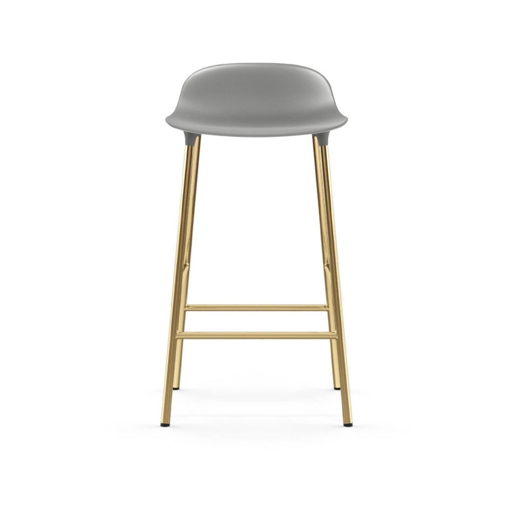 Form Bar/Counter Stool Stools Normann Copenhagen Counter Height: 25.5" Grey Brass +$105.00