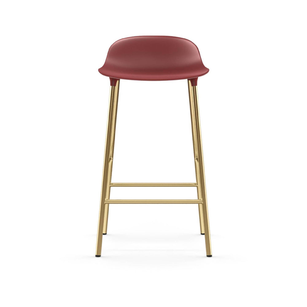 Form Bar/Counter Stool Stools Normann Copenhagen Counter Height: 25.5" Red Brass +$105.00