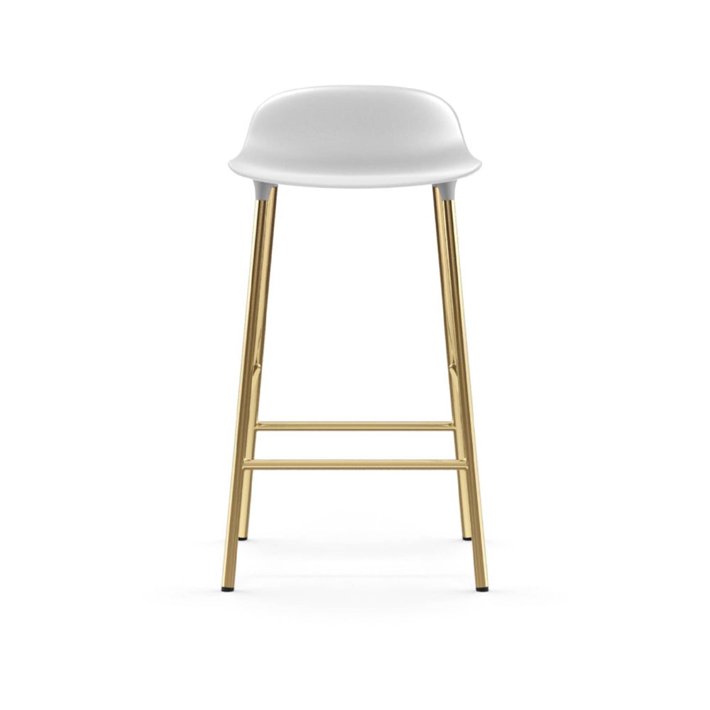 Form Bar/Counter Stool Stools Normann Copenhagen Counter Height: 25.5" White Brass +$105.00