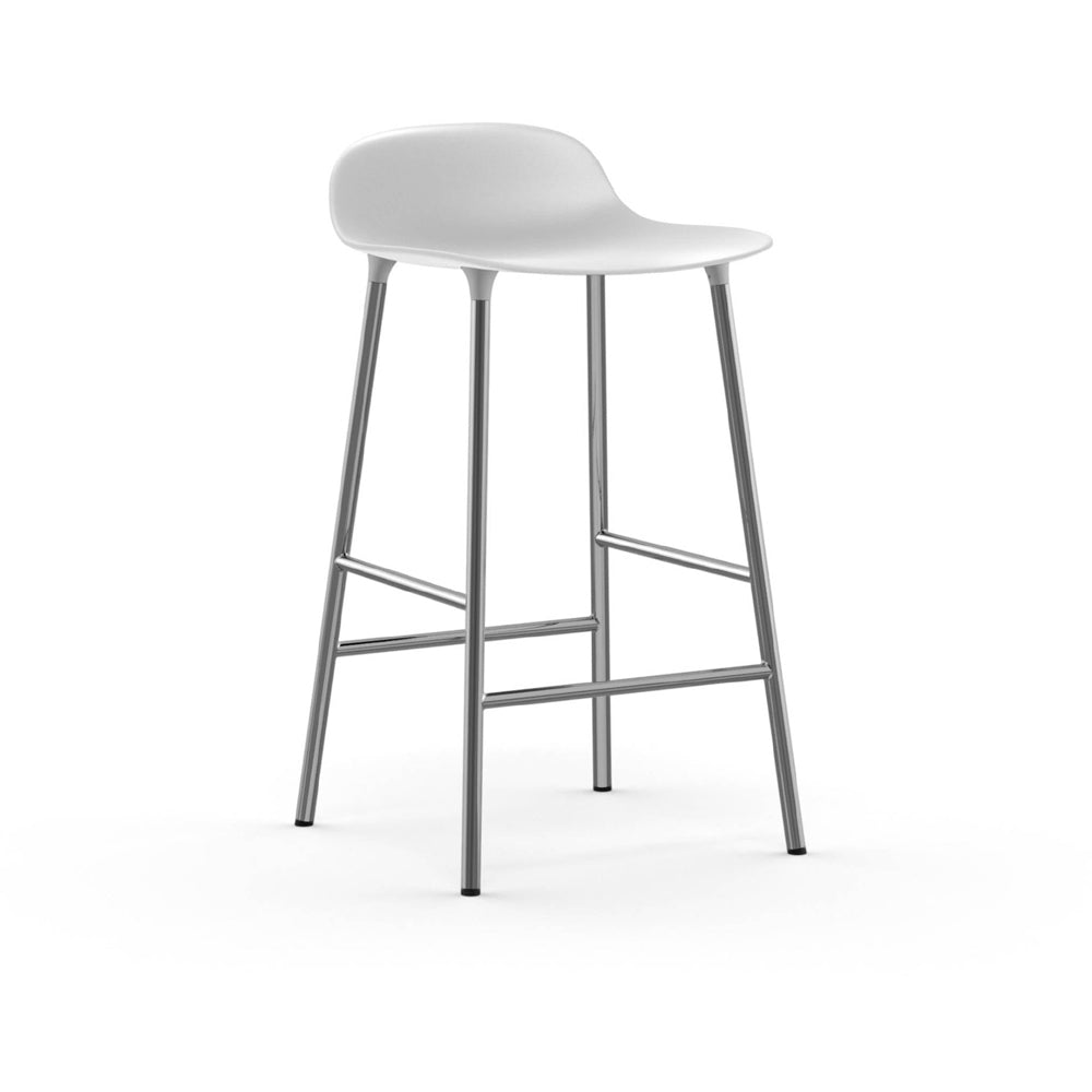 Form Bar/Counter Stool Stools Normann Copenhagen Counter Height: 25.5" White Chrome