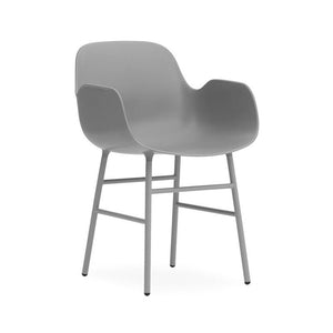 Form Armchair Chairs Normann Copenhagen Steel Grey 