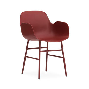 Form Armchair Chairs Normann Copenhagen Steel Red 